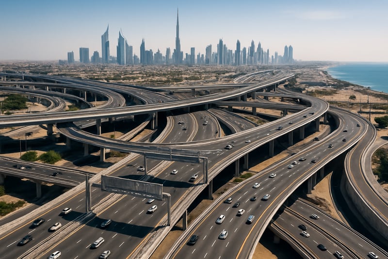 Dubai highways and toll road infrastructure